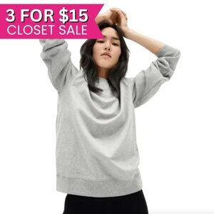 Everlane Gray Cotton Sweatshirt Women XXS Pullover Athletic Activewear Lounge